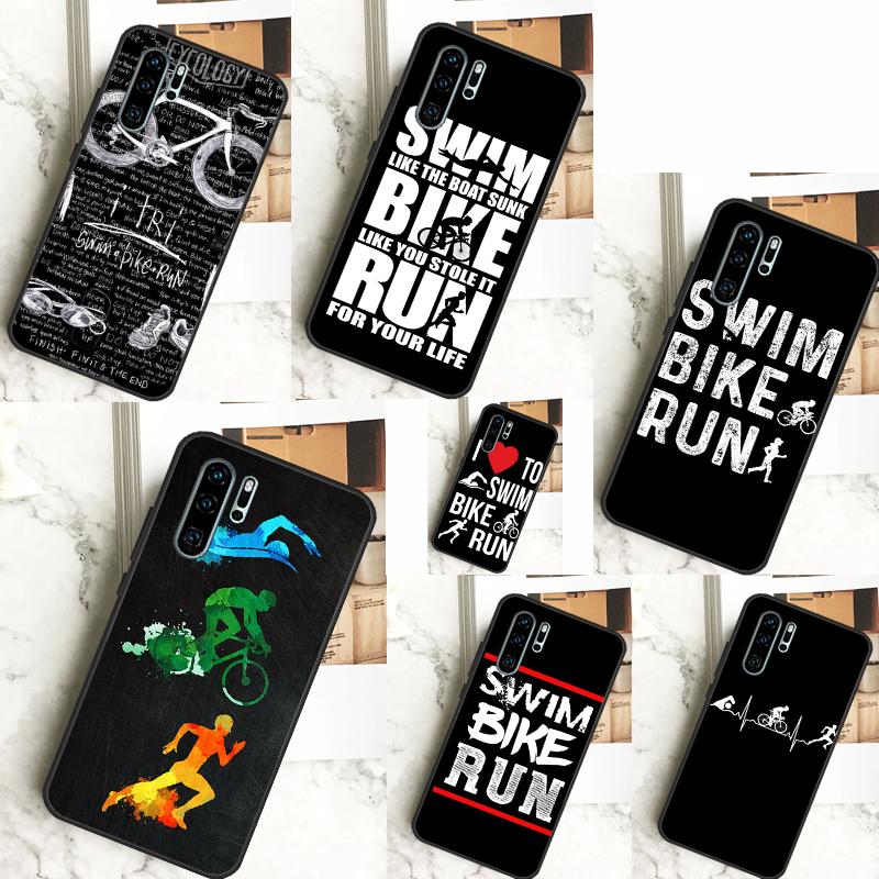 Swim Bike Run Triathlon Case For Huawei P40 Lite P20 P30 Nova 11 Pro 9 10 SE 3i 7i 11i 5T Y60 Y61 Y70 Y90 Y91 Cover