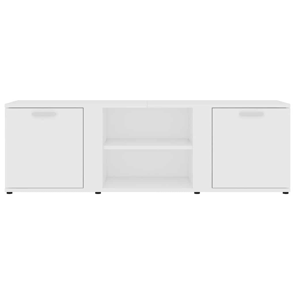TV Cabinet in White 120 x 34 x 37 cm Engineered Wood