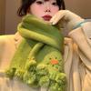 Polyester Winter Knitted Scarf 180cm x 12cm Thick Warm Neck Warmer  For Women