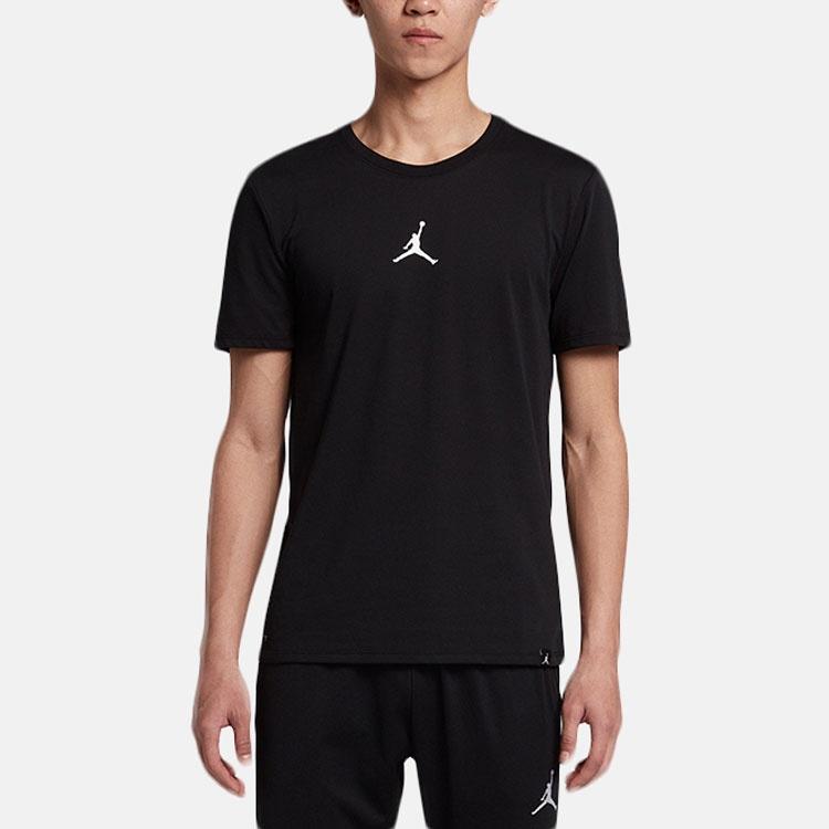 Air Jordan Iconic Quick Dry Training Sports Short Sleeve Black Men's AR7416-013