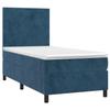 Maison Exclusive - Sommier à lattes de lit avec matelas et LED Bleu foncé 90x200cm