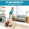 Набор для удаления шерсти домашних животных, ковровая щетка для удаления шерсти домашних животных, регулируемая длинная ручка, метла для кошек и собак, многоразовое средство для удаления шерсти и ворса