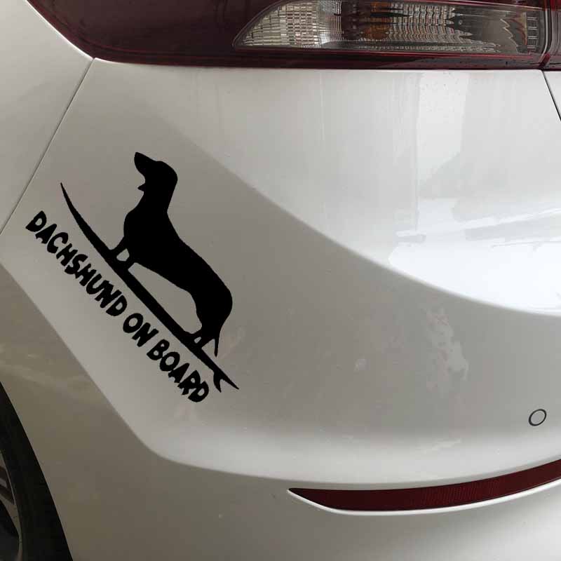 LYKX Забавный такса на борту Декор для собаки Наклейка на автомобиль Автомобили Мотоциклы Внешние аксессуары Виниловые наклейки