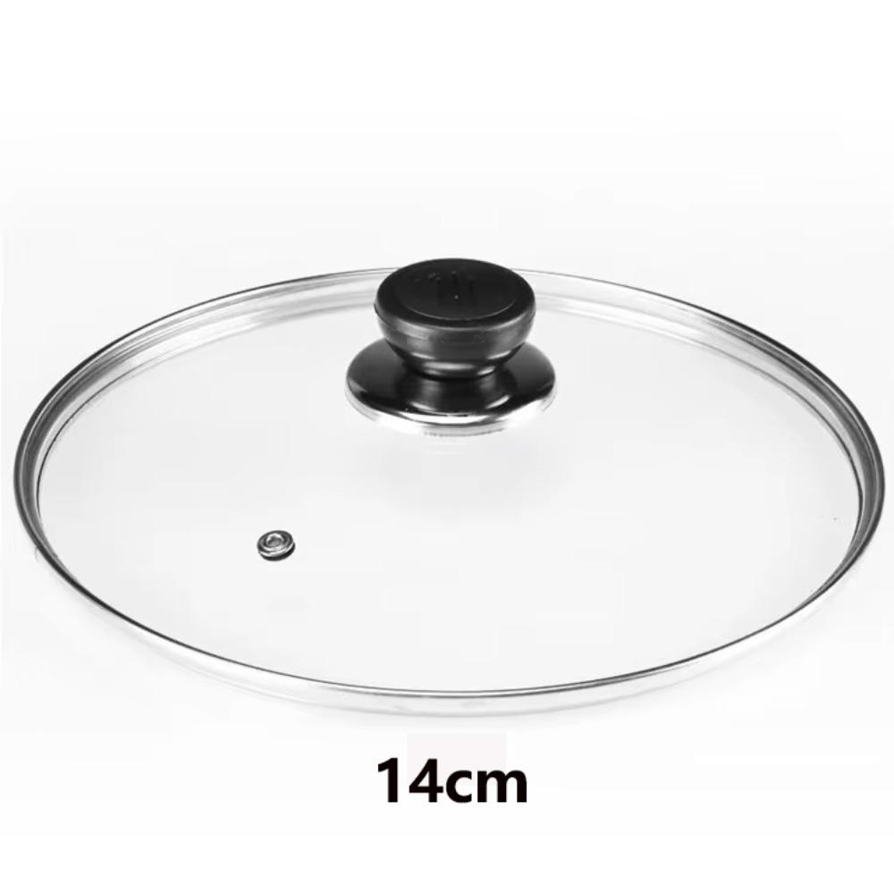 Round Frying Pan Cover Tempered Glass Pot Lid Durable Wok Pan Lid Kitchen Accessories