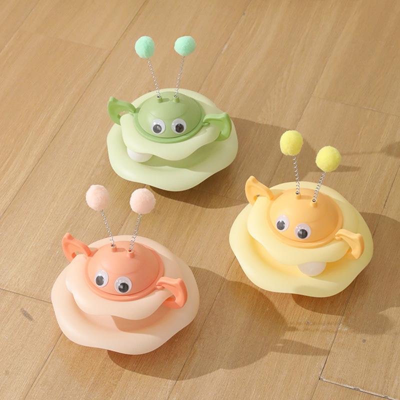 Игрушка для домашних животных Honey Bee Tumbler Spinning Play Tray Kitten High Amuse Amuse Cat Turntable Bite Protective Scratching Cat Toy