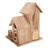 Деревянный домик для птиц с крышами, загородный домик для гнездования маленьких птиц, кормушка для дома, для внутреннего дворика на открытом воздухе