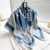 90 * 90cm New Twill Silk Simple Sun Protection Warm Large Square Scarf Shawl Headscarf For Women