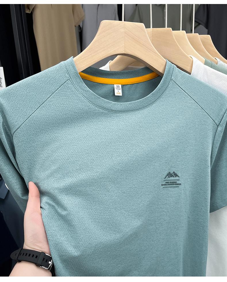 Jovo Summer Breathable Sweat-Wicking Round Neck Pullover T-Shirt