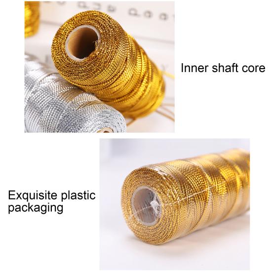 1 рулон упаковочного шнура. Стильная полиэфирная полая надежная веревка широкого применения для поделок.