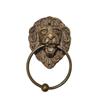 Круглый дверной звонок ручной работы в виде льва, коллекционный предмет декора для двери в деревенском стиле для дома и офиса (Коричневый антикварный, 8,66 дюйма)