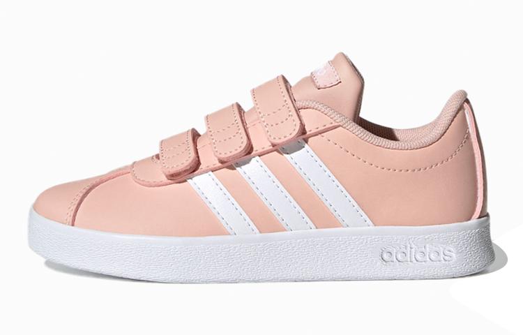 adidas VL COURT 2.0 Синтетическая кожа Устойчивые к истиранию Низкие кеды для скейтборда Розовые Детские GZ7664