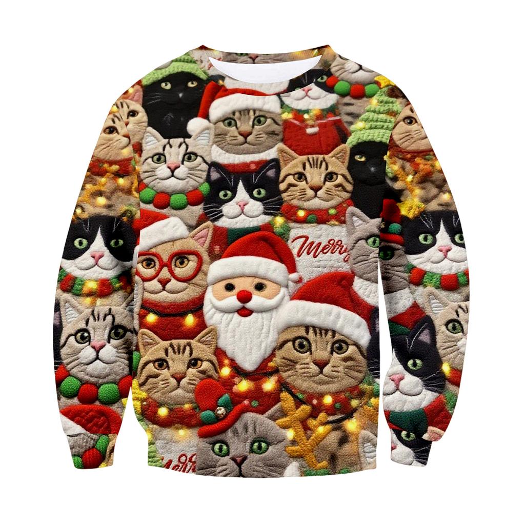 Свободное мужское худи с рождественским принтом