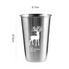 3 Styles Stainless Steel Beer Milk Mugs for Tea Coffee Cold Drink Cups Portable Juice Drinking Tumbler Household Bar Accessories
