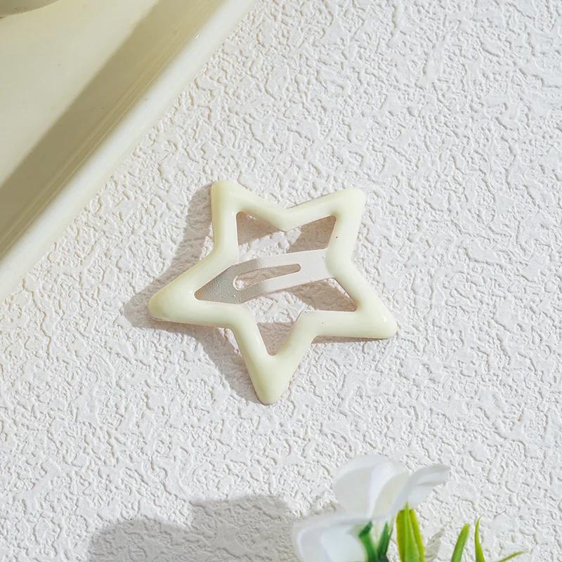 10 шт./набор Милые красочные заколки для волос в виде звезд для девочек, детей. Прекрасное украшение для волос, заколки, детские аксессуары для волос.