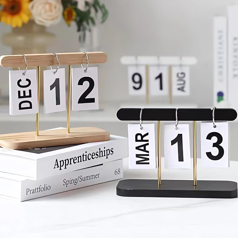 Stylish Flip Desk Calendar Functional Modern Minimalist Calendar Everyday View Calendar Home Decor