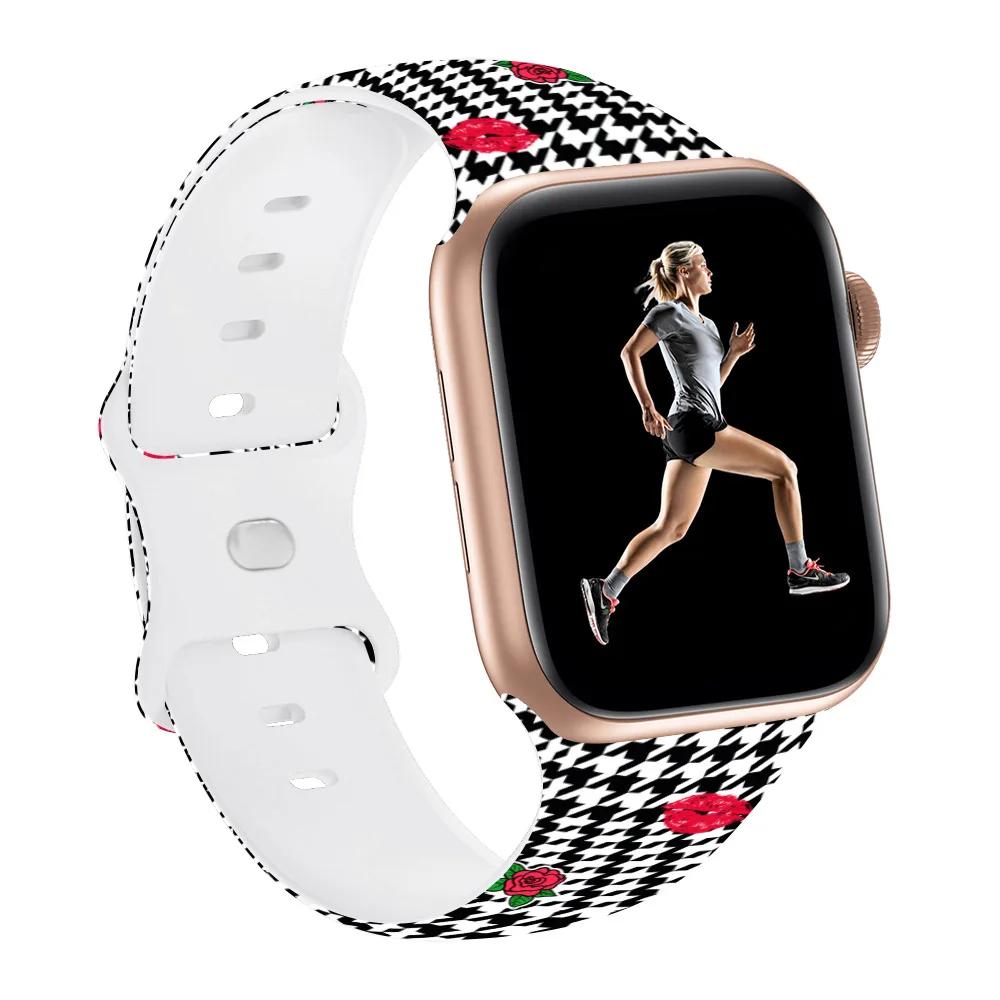 Силиконовый ремешок ко Дню святого Валентина для Apple Watch Band 49мм 45мм 44мм 42мм 46мм 41мм 40мм Подарочный браслет iWatch Ultra 10 9 8 7 6 5 SE