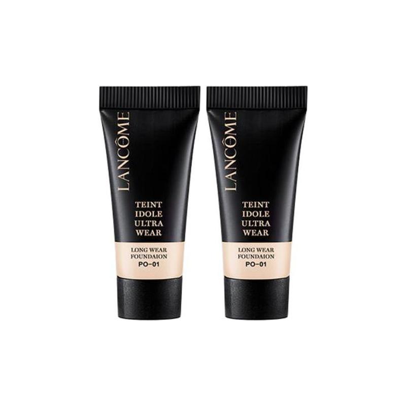 LANCÔME Пробный набор макияжа Стойкая жидкая тональная основа, малый и средний размер /, легкий консилер, контроль жирности, осветление P0-01 Слоновая кость Белый 10 мл*2
