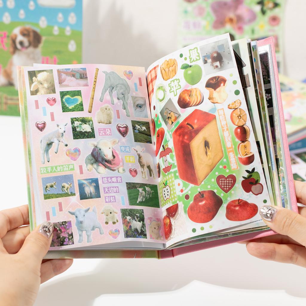 30 Sheets/pack Sticker Book Dream Growth Dream Core Wind Pattern Notebook Mobile Phone Back Card DIY Decoration Guka Collage