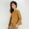 Autumn and winter new light down jacket women's round neck change V-neck liner long sleeve collarless white duck down short coat tide