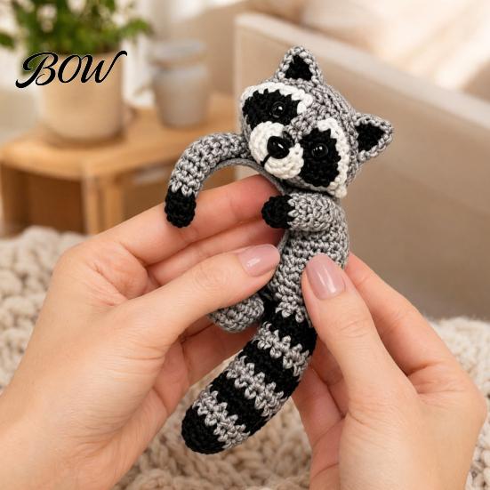 Cute Animal Ear Cuffs Crocheted Cuff, Cat Dog Fox Raccoon Three-dimensional Textured Earrings Climber Crawler Earrings, Non Pierced