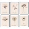 Boho Beige Dandelion Plant Flower Minimalism Poster Aesthetics Prints Wall Art Painting On Canvas Gallery Living Room Home Decor