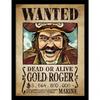 Плакат One Piece Live Action Gold Roger Wanted Плакат в рамке