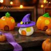 Miniature Haunted House for Micro Landscapes Halloween Mini Resin Ornaments, Cute Pumpkin/Wizard Hat/Carrot Cabin Figurines Decorations Landscape
