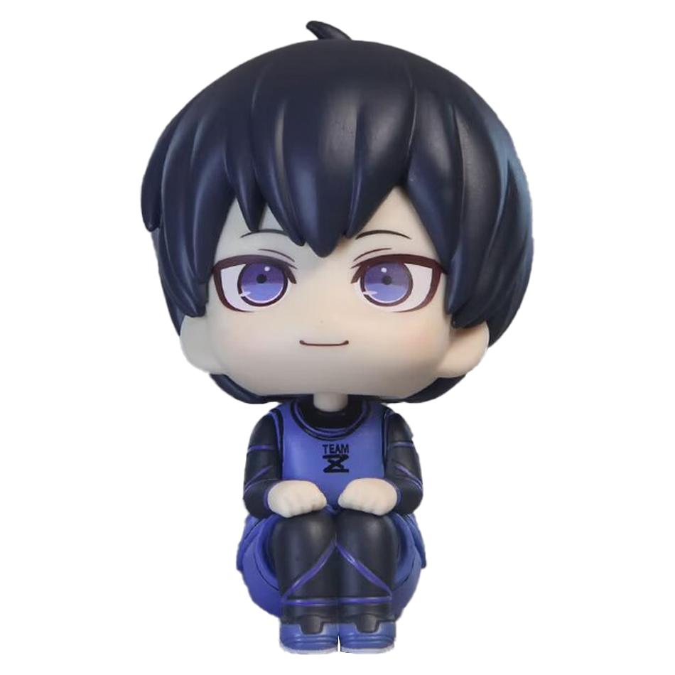 Фигурка-кукла Blue Lock Kawaii Nagi Seishiro Isagi Yoichi в сидячем положении, настольная модель, аниме-персонаж, креативный подарок на день рождения.