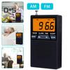 Портативное AM/FM-радио Мини 2-диапазонный радиоприемник с динамиком Многофункциональный дисплей времени Функция будильника Радио с большим экраном