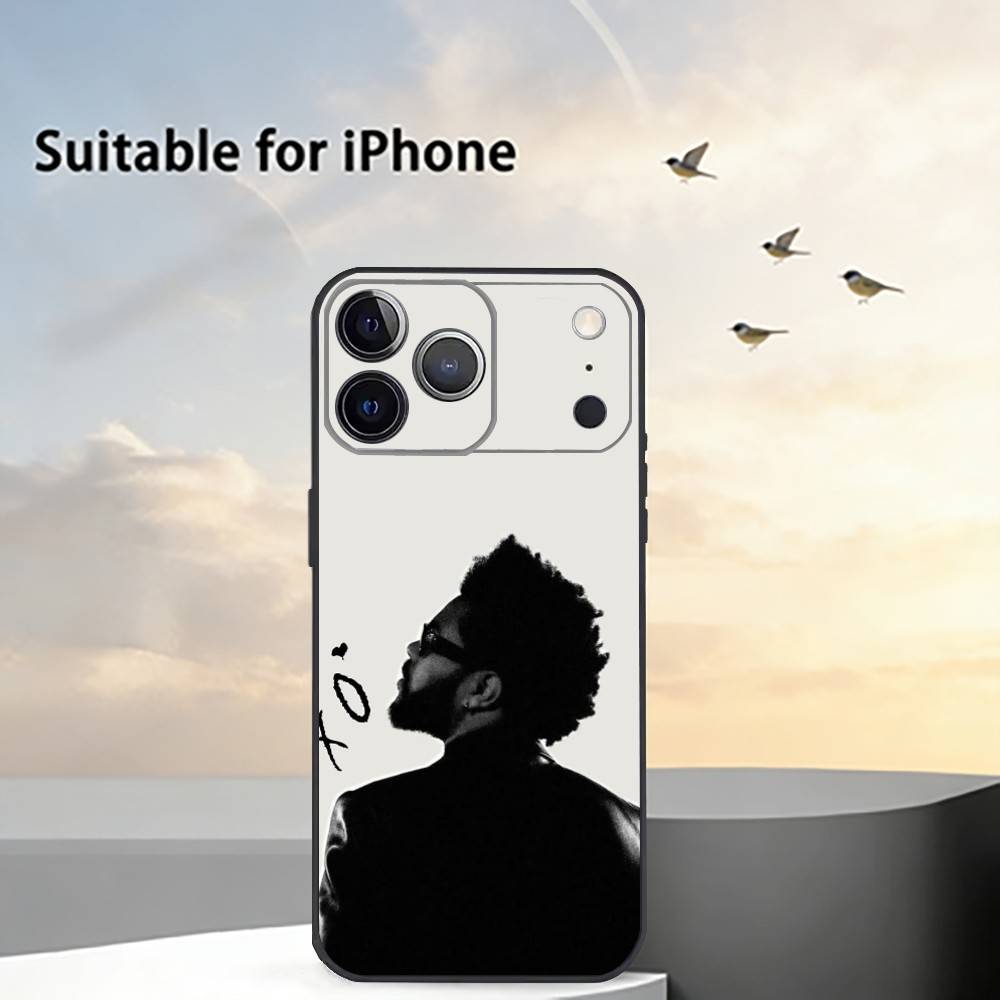 Чехол для телефона W-Weeknd X-XO для iPhone 17,16,15,14,13,12,11 Plus,Pro Max,XS, Мягкий силиконовый черный чехол