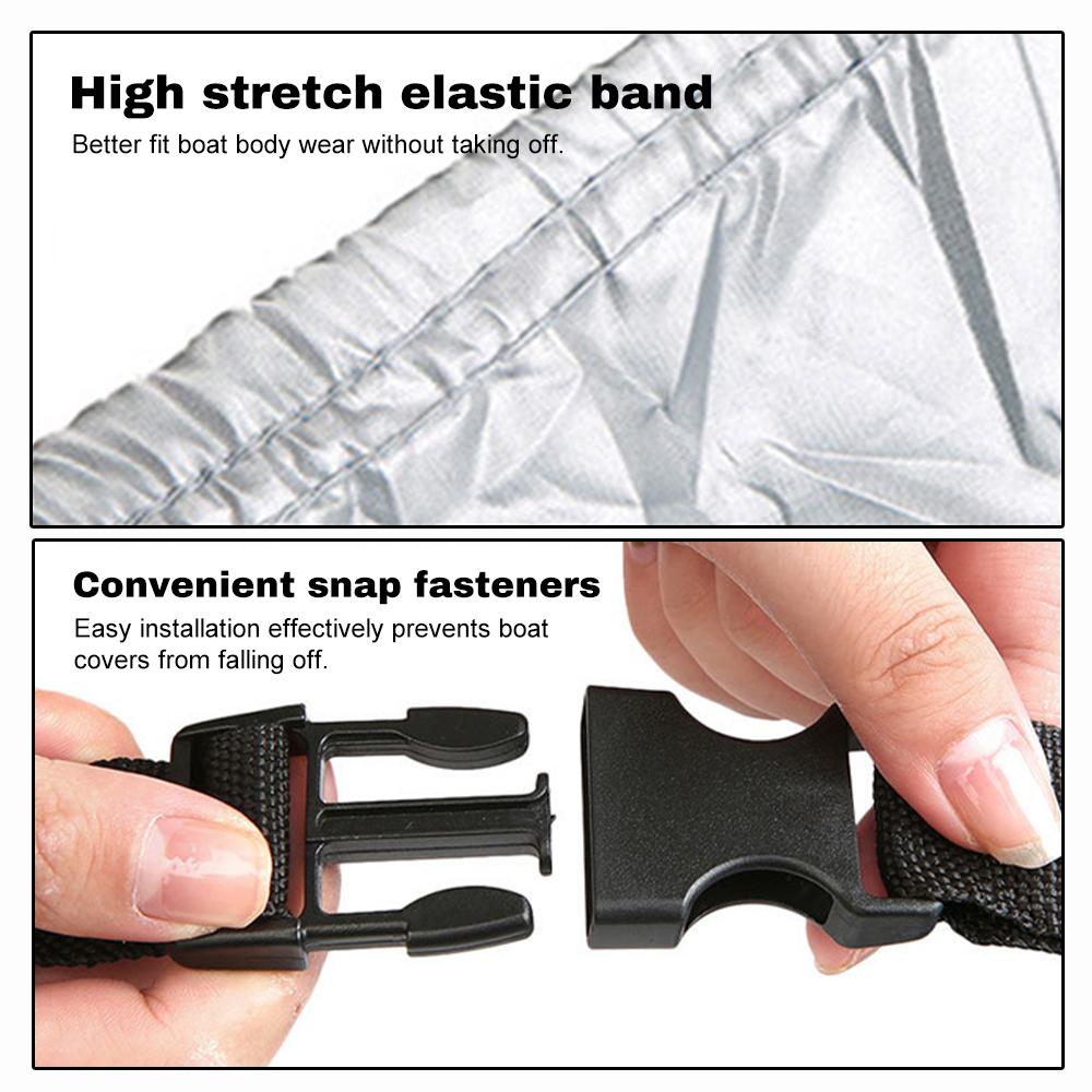 Чехол для лодки, устойчивый к разрывам, с сумкой для хранения. Водонепроницаемый всепогодный чехол для лодки, подходящий для V-образного корпуса, трехкорпусного корпуса,