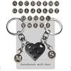 Personalized Brick Matching Heart Keychain for Couple Boyfriend Girlfriend Valentines Day Gifts Sweet Couple Keyring