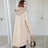 Granular Sheep Shearing Coat Women's Mid-Length  Winter New Fox Fur Hooded All-In-One Faux Fur Clothing Jacket