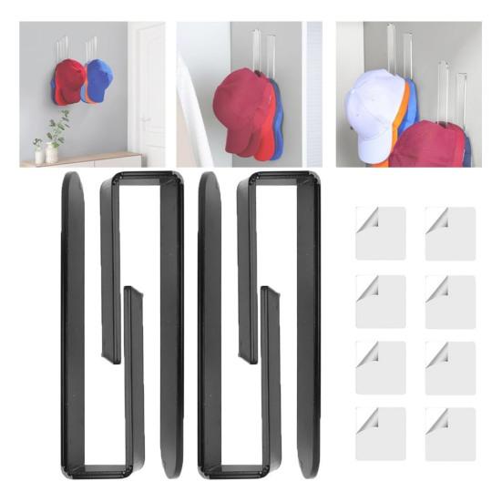 Настенный крючок для шляпы, акриловый органайзер для бейсболок, прочный держатель для шляпы с клеем