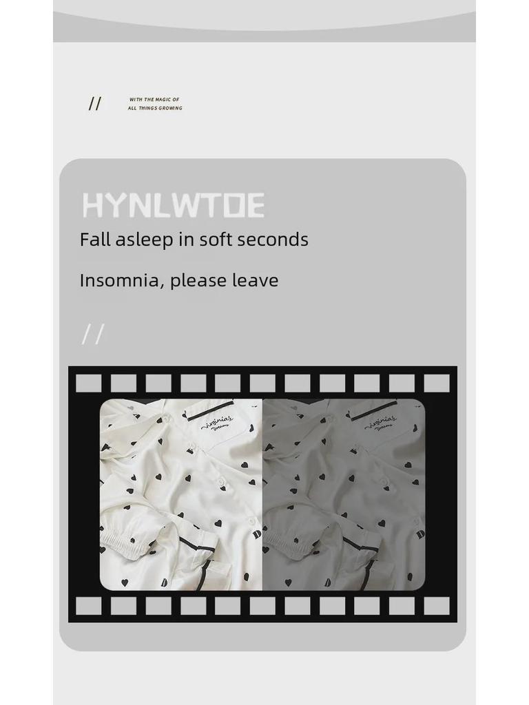 2024 Women's Short Sleeve Ice Silk Pajamas - Summer Thin Loose Fit Homewear Suit