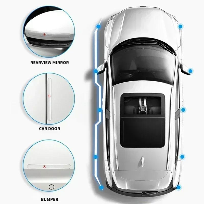 ZQE1 4pcs/set Car Door Bowl Handle Protector Stickers Transparent Anti-scratch Film for Mercedes Benz W211 W204 W210 W203 CLA GLA