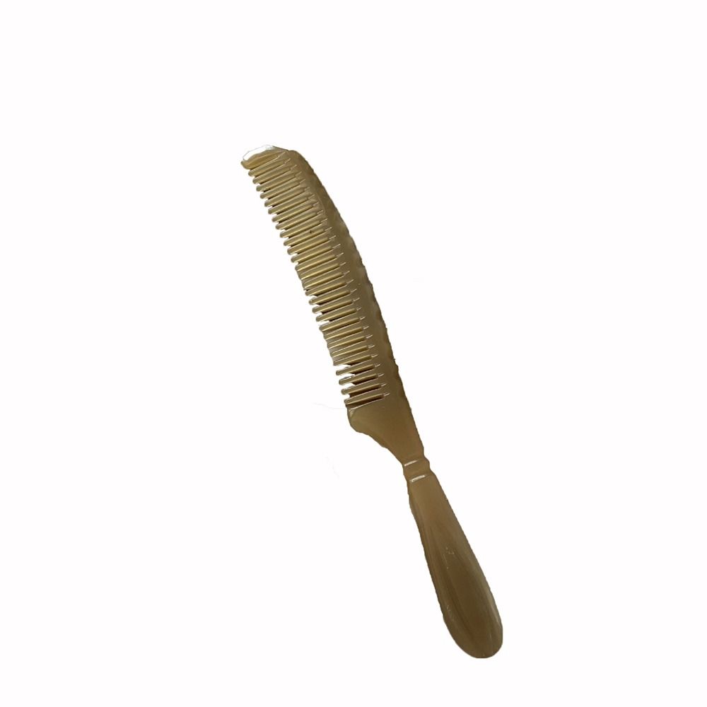 Антистатическая массажная расческа из рога буйвола Гладкая расческа с мелкими зубьями Расческа для волос Расческа из рога с узким краем Женская