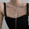 Long Snake Bone Chain Necklace For Women Girls Hip Hop Pulling Long Tassel Sweater Chain Necklace Banquet Jewelry