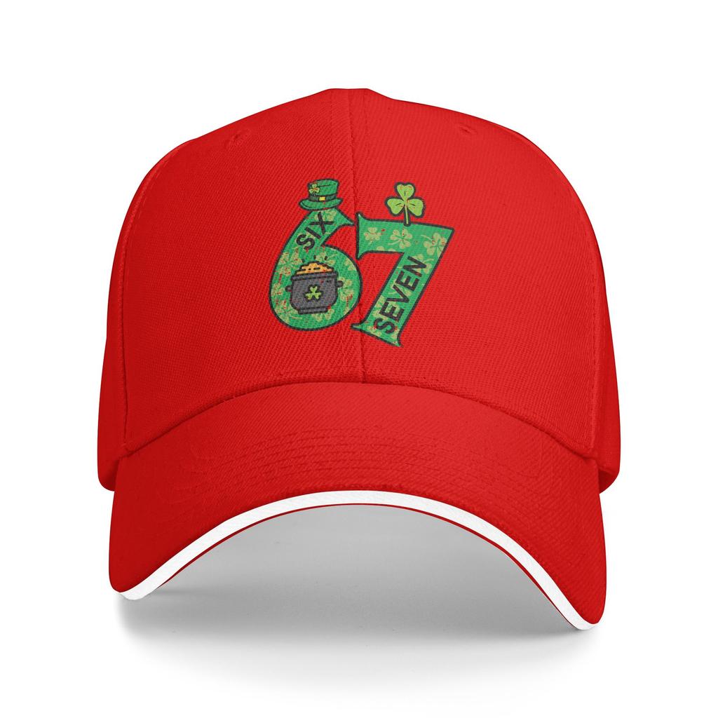 Six Seven 6 7 St Patricks Day 67 Paddys Meme Sun Baseball Cap Summer Unisex-Teens Print TTennis Skate Baseball Caps