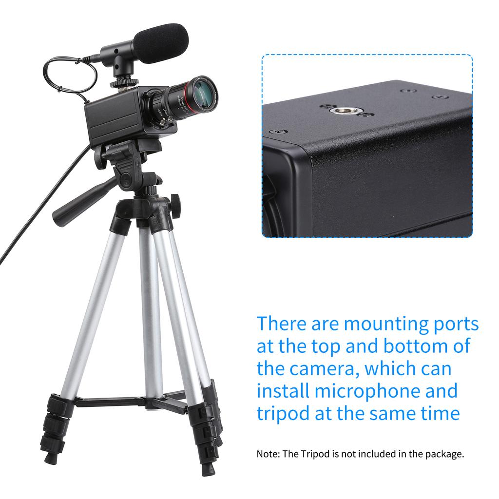 4K HD-камера Компьютерная камера USB-веб-камера 10-кратный оптический зум Ручная фокусировка Автоматическая компенсация экспозиции