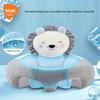 Cartoon Infant Soft Learning Chair - Portable Silicone Anti-Fall Seat & Plush Toy