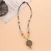 Vintage Necklace Natural Stone Woven Clavicle Chain Women's Nepalese Tibetan Pendant Niche Accessories