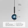 Светодиодный стеклянный подвесной светильник Nordic Jewel Blue Ball, подвесной светильник цвета красного вина для гостиной, светильник для спальни, янтарный, для внутреннего использования, люстра