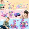 AMYCOOL 129PCS Магнитные блоки Девочки Магнитные блоки Игрушки Магнитные детские развивающие игрушки Мальчики Магнитные игрушки Строительные блоки Игрушки Популярные Милые 3D