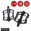 Alogy Bicycle Pedals For Road Bikes And Mountain Bikes Platform MTB Aluminum Set Of 2 With Triple Bearing Black