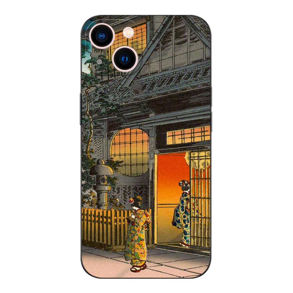 Черный чехол из ТПУ для OPPO A32 A33 A53 A53S A54 A55 A73 A74 A76 A77 A91 A94 A95 A93S A92S 4G 5G ретро Токио, японский арт