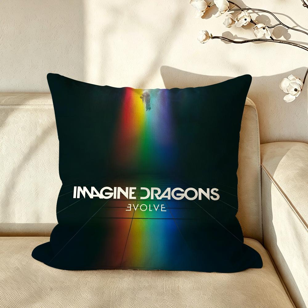 Band IImagineDDragons Cushion Cover Pillow Case Antidustmite Pillowcase Silky Short Plush Sofa Cushion Cover hot