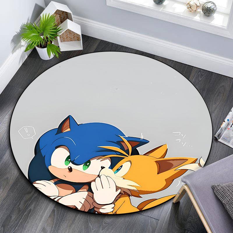 Tails Collection,Round Area Rug,Carpet Rug for Living Room Bedroom Sofa Playroom Decor,Non-slip Floor Mat
