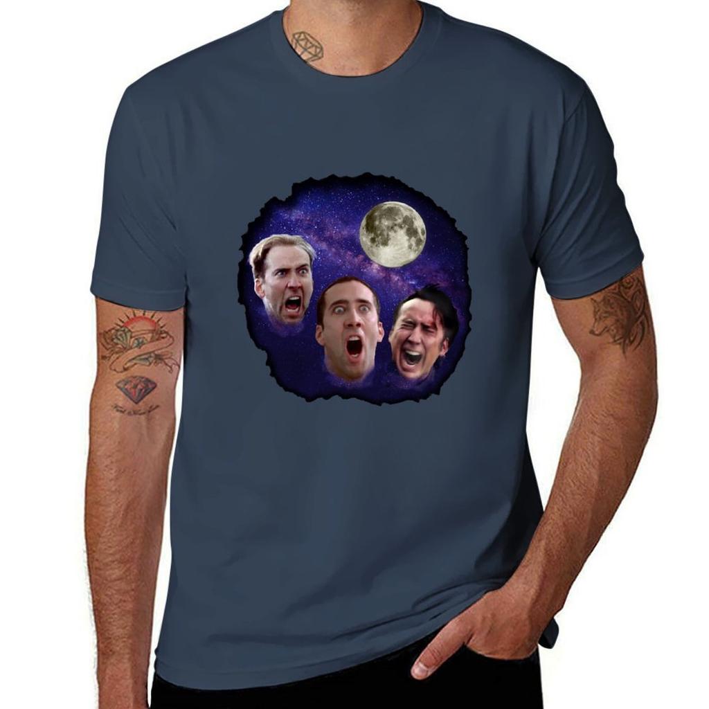 Three Cage Moon Tshirt Soft Antishrink Cotton Tee