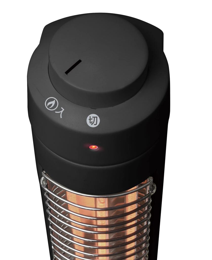 TEKNOS Slim Halogen Heater 300W with Cord Hook Black PH-318K